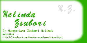 melinda zsubori business card